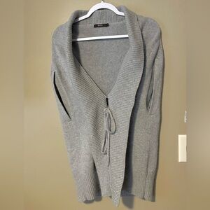 REISS Wool Cashmere Angora Tie Front Sweater Shrug